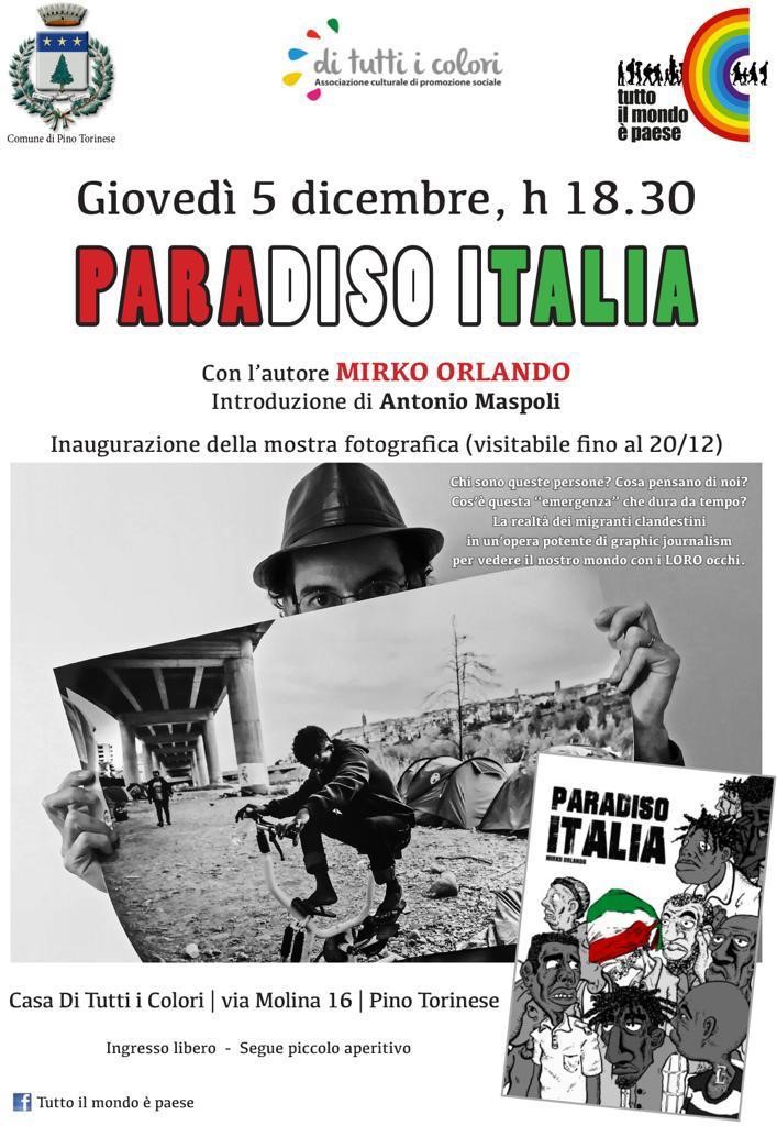 Pino Torinese giovedì 5 dicembre inaugurazione della Mostra Paradiso