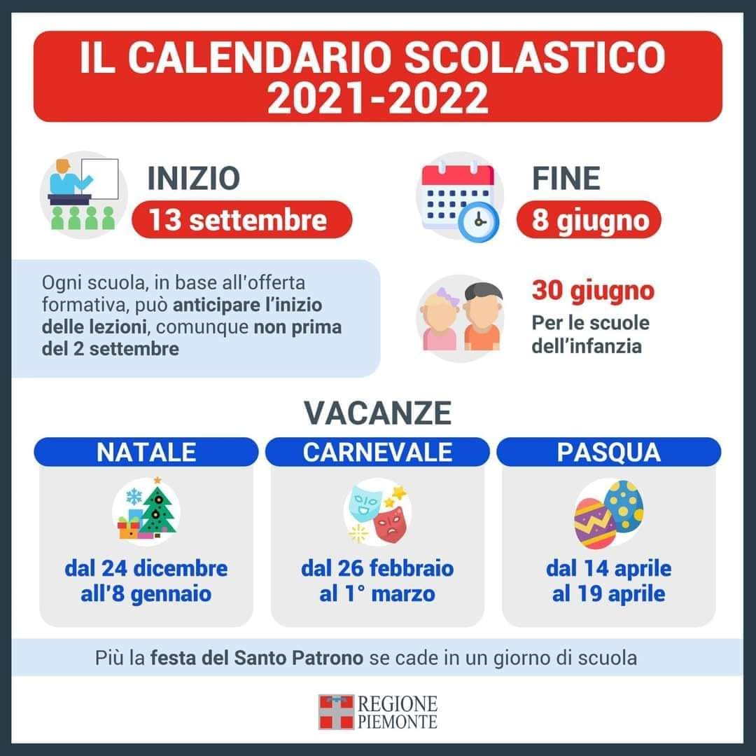 Piemonte Il Calendario Scolastico Del Prossimo Anno Centotorri