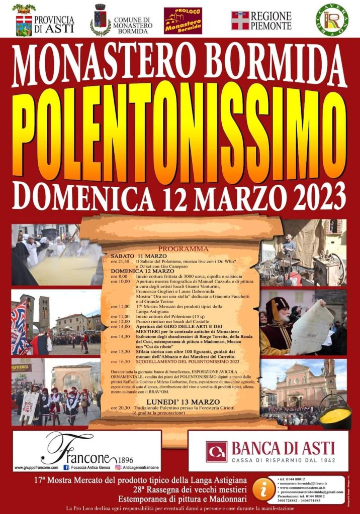 Monastero Bormida Polentonissimo Il 12 Marzo CentoTorri