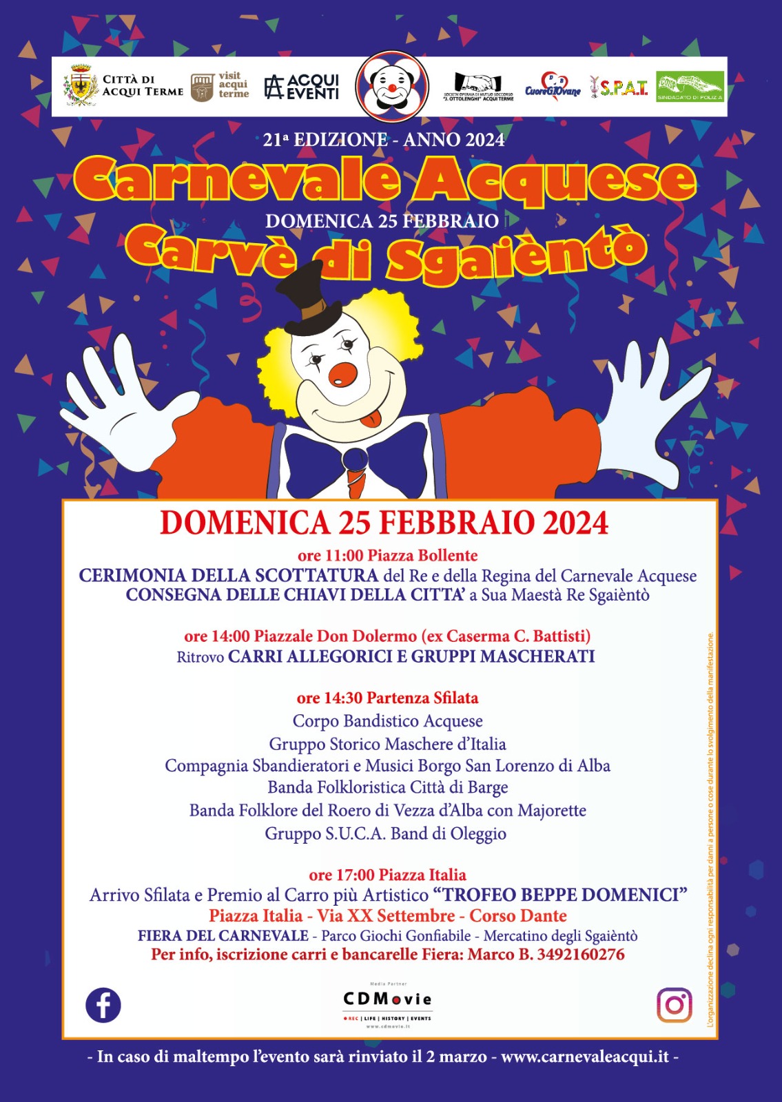 Vivi Romagna Eventi - Festa di Carnevale a Viserbella - Viserbella piazzale  della Chiesa Sabato 10 febbraio 2024 - dalle 14 alle 16:30